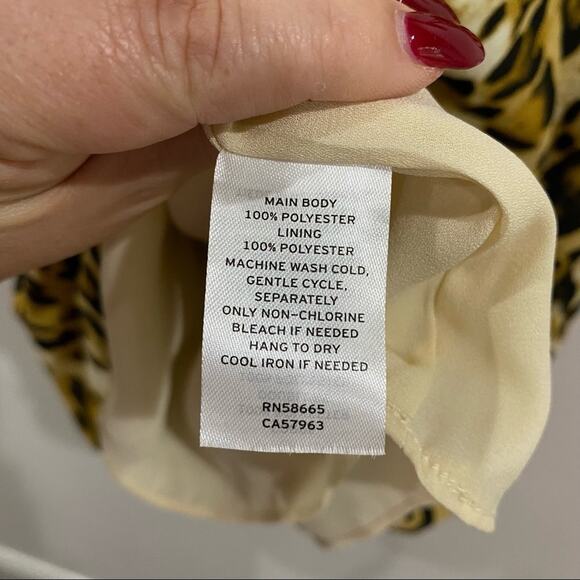 Abound Leopard Print Cami Tank Top Brown Animal Print Size M - Picture 6 of 7